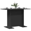 vidaXL Tavolo da pranzo Nero 110 x 60 x 75 cm Legno multistrato