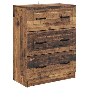 vidaXL Mobile con Cassetti Legno antico 66 x 34,5 x 87 cm