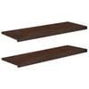 vidaXL Soglie per finestre 2 pz Marrone Scuro 120 x 40 x 2 cm