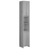 vidaXL Armadio Bagno Rovere Grigio 30x30x183,5cm Legno Ingegnerizzato