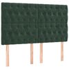 vidaXL Giroletto a Molle con Materasso Verde Scuro 160x200 cm Velluto