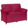 vidaXL Divano a 2 Posti Rosso Vino 138 x 83 x 95 cm Velluto