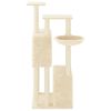 vidaXL Albero per Gatti con Tiragraffi in Sisal Crema 122 cm