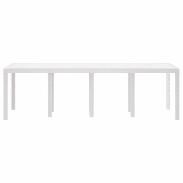 vidaXL Tavolo da Pranzo da Giardino Bianco 250 x 100 x 73 cm