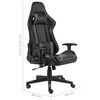 vidaXL Sedia da Gaming Girevole Grigia in PVC