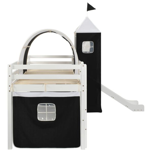 vidaXL Letto a Castello per Bambini Scivolo e Scala in Pino 97x208cm