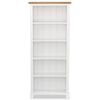 vidaXL Libreria a 5 Ripiani 60x22,5x140 cm in Massello di Rovere