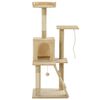 vidaXL Albero per Gatti e Tiragraffi Sisal 120 cm Beige