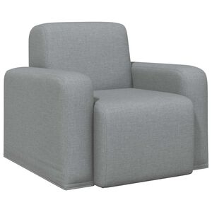 vidaXL Poltrona Grigio Chiaro Tessuto