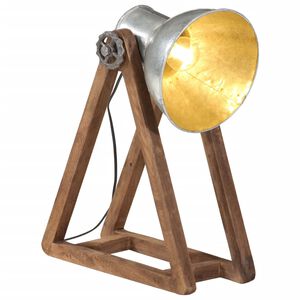 vidaXL Lampada da Scrivania 25 W Argento Vintage 30x17x40 cm E27