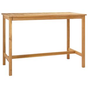 vidaXL Tavolo da bar Naturale 150 x 75 x 105 cm Legno di teak solido