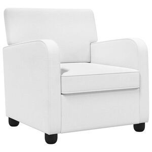 vidaXL Poltrona Bianco Tessuto