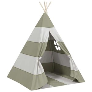 vidaXL Tenda per bambini Rigato Grigio e Bianco 120 x 120 x 150 cm