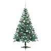 vidaXL Albero di Natale artificiale Verde 150 cm PVC e Acciaio