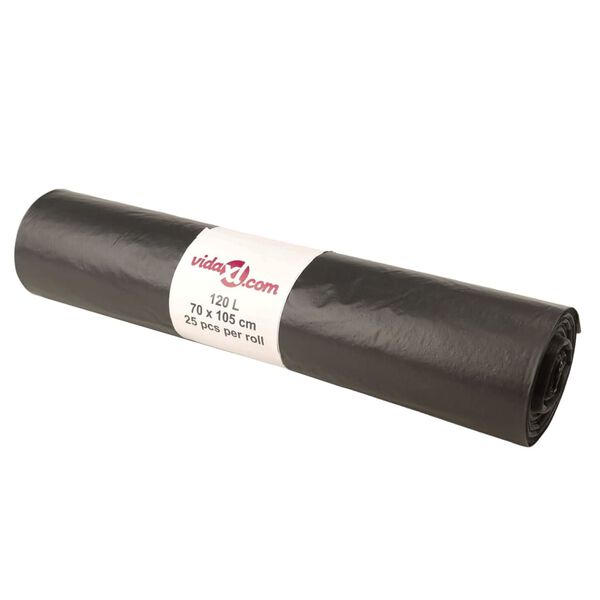vidaXL Sacchetti per Cestini 250 pz Neri 120 L