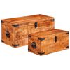 vidaXL Casse di Stoccaggio 2 pz in Legno Ruvido di Mango