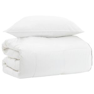vidaXL Set di Piumoni Bianco 135 x 200 cm Cotone, Bamb&ugrave;, Poliestere