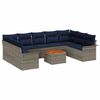 vidaXL Set Divano da Giardino 10 pz Grigio polyrattan