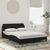vidaXL Letto con Materasso Dover Nero 140x190 cm in Velluto