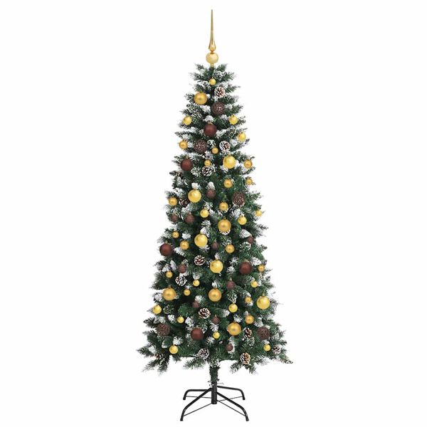 vidaXL Albero di Natale artificiale con 300 LED Verde 180 cm