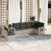 vidaXL Set Divano da Giardino 6pz con Cuscini Grigio Chiaro Polyrattan