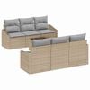 vidaXL Set di divani 7 pz Beige e Grigio Chiaro 55 x 55 x 37 cm