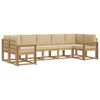 vidaXL Set di divani da esterno 7 pz Bianco e Beige