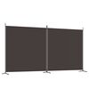 vidaXL Divisorio a 2 Pannelli Marrone 348x180 cm in Tessuto