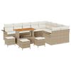 vidaXL Set Divano da Giardino 13 pz 12-Numero di posti Beige e Crema