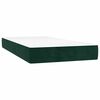 vidaXL Giroletto a Molle con Materasso Verde Scuro 90x190 cm Velluto