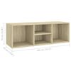 vidaXL Panca Porta Scarpe Rovere Sonoma 105x35x35 cm Legno Multistrato