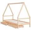 vidaXL Giroletto Bambini con Cassetti 90x200 cm Legno Massello di Pino