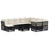 vidaXL Set Divano da Giardino 11 pz Nero polyrattan