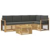 vidaXL Set di divani da esterno 6 pz Bianco e Antracite Poliestere
