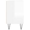 vidaXL Mobile Porta TV Bianco Lucido 69,5x30x50cm in Legno Multistrato