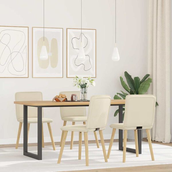 vidaXL Sedie da Pranzo 4 pz Lino