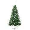 vidaXL Albero di Natale Preilluminato con Palline Verde 180 cm