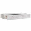 vidaXL Scaffale con Cassetti da Parete Grigio Cemento 60x23,5x10cm MDF