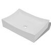 vidaXL Lavandino in Ceramica Porcellana Bianco Lucido