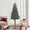 vidaXL Albero di Natale snodato con 300 LED con supporto Verde 210 cm