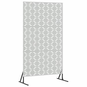 vidaXL Schermo per Privacy 100 x 50 x 180 cm Acciaio zincato Argento