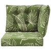 vidaXL Cuscino per divano da esterno 3 pcs Design a foglia Poliestere