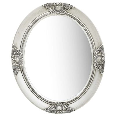 vidaXL Specchio da Parete Stile Barocco 50x60 cm Argento