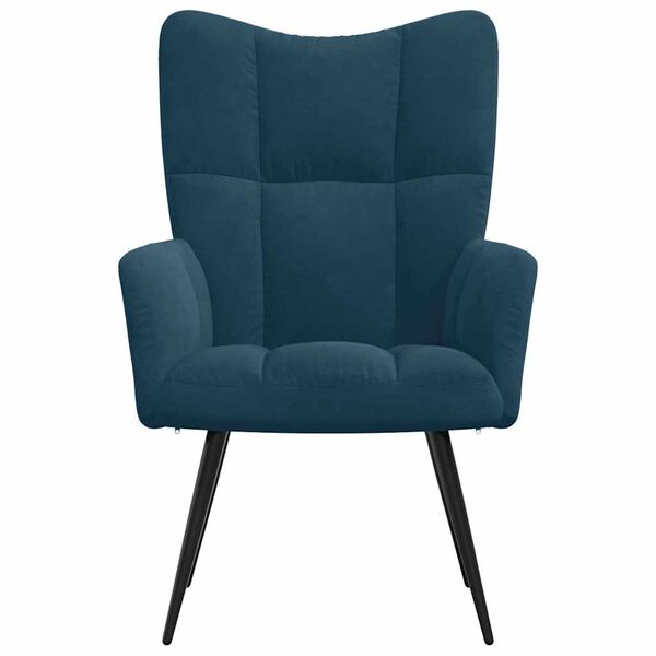 vidaXL Sedia Relax Blu in Velluto