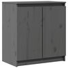 vidaXL Armadietto Grigio 60x36x65 cm in Legno Massello di Pino