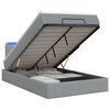 vidaXL Letto Ottomano con Materasso e LED Grigio Chiaro 120 x 190 cm