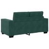 vidaXL Set di divani 3 pcs Verde Scuro 221 x 80 x 80 cm Velluto