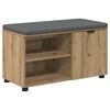 vidaXL Panca per scarpe con cuscino Rovere Artigianale 80 x 38 x 46 cm