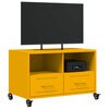 vidaXL Mobile TV Giallo Senape 68x39x43,5cm Acciaio Laminato a Freddo