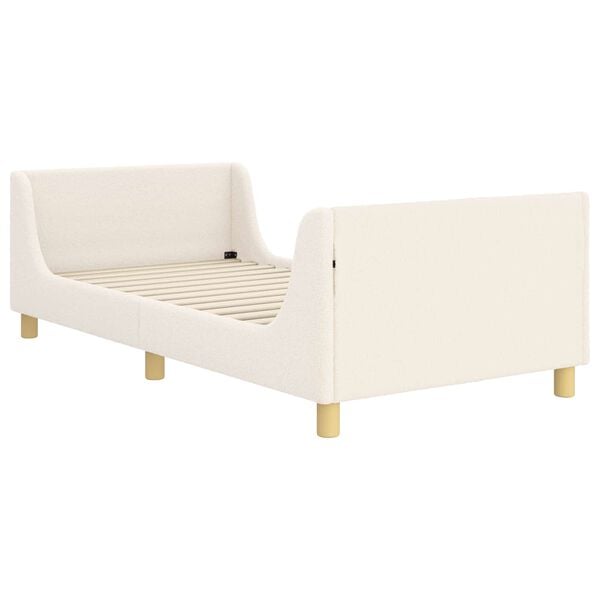 vidaXL Struttura letto bambini con testata Crema 90 x 190 cm